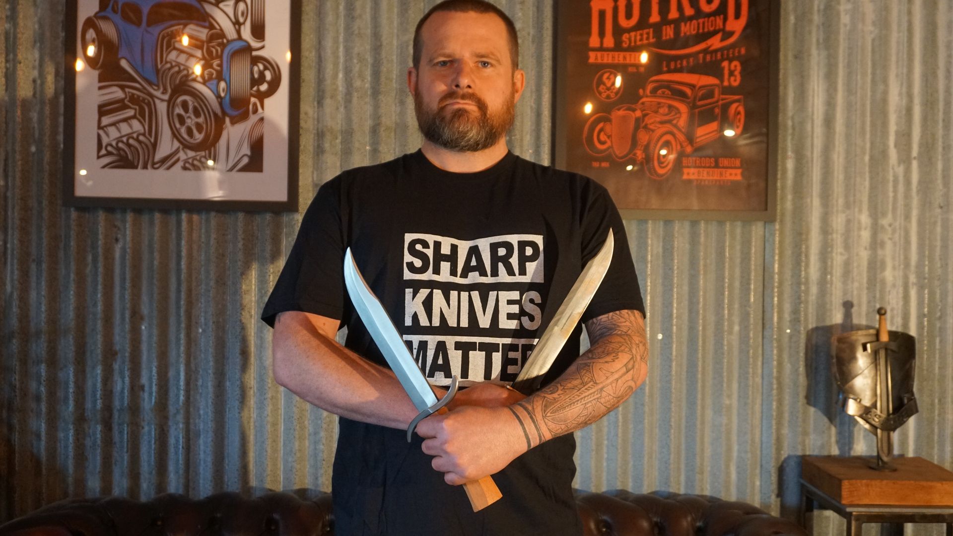 Damascus Knife at Phoenix Forge